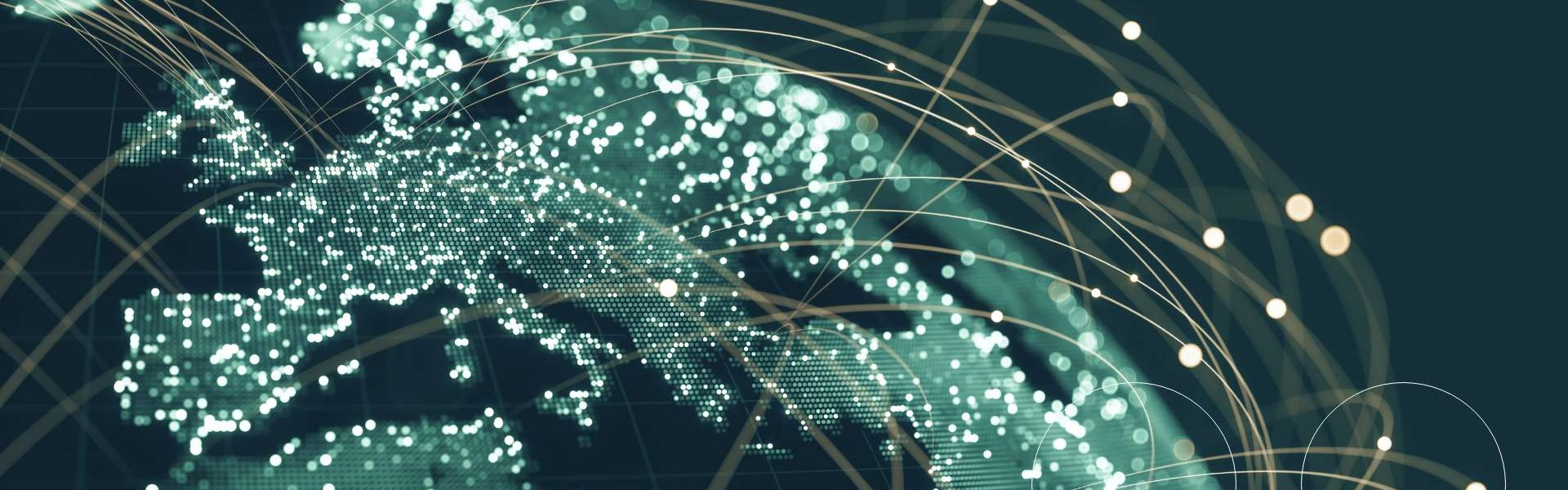 Une vue du monde avec des connexions entre pays