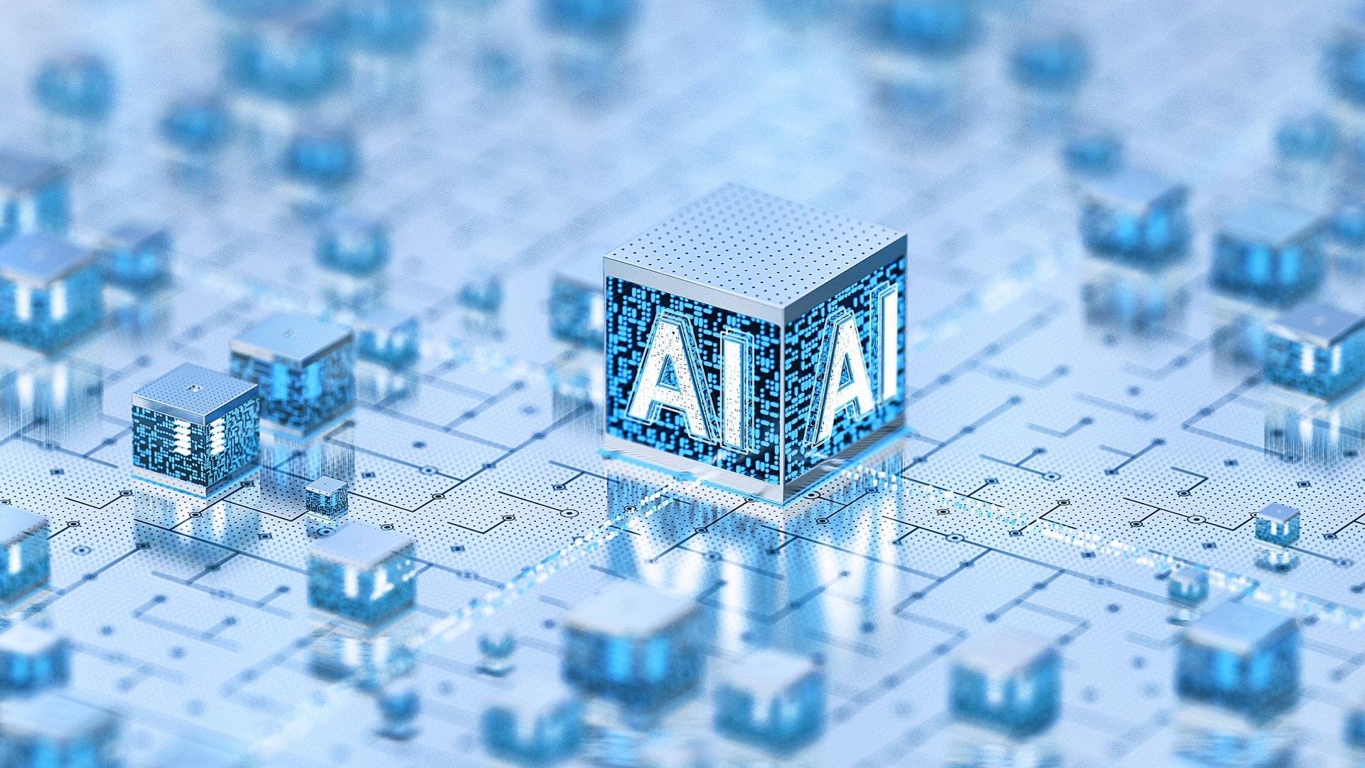 Würfel, auf welchem ,,AI