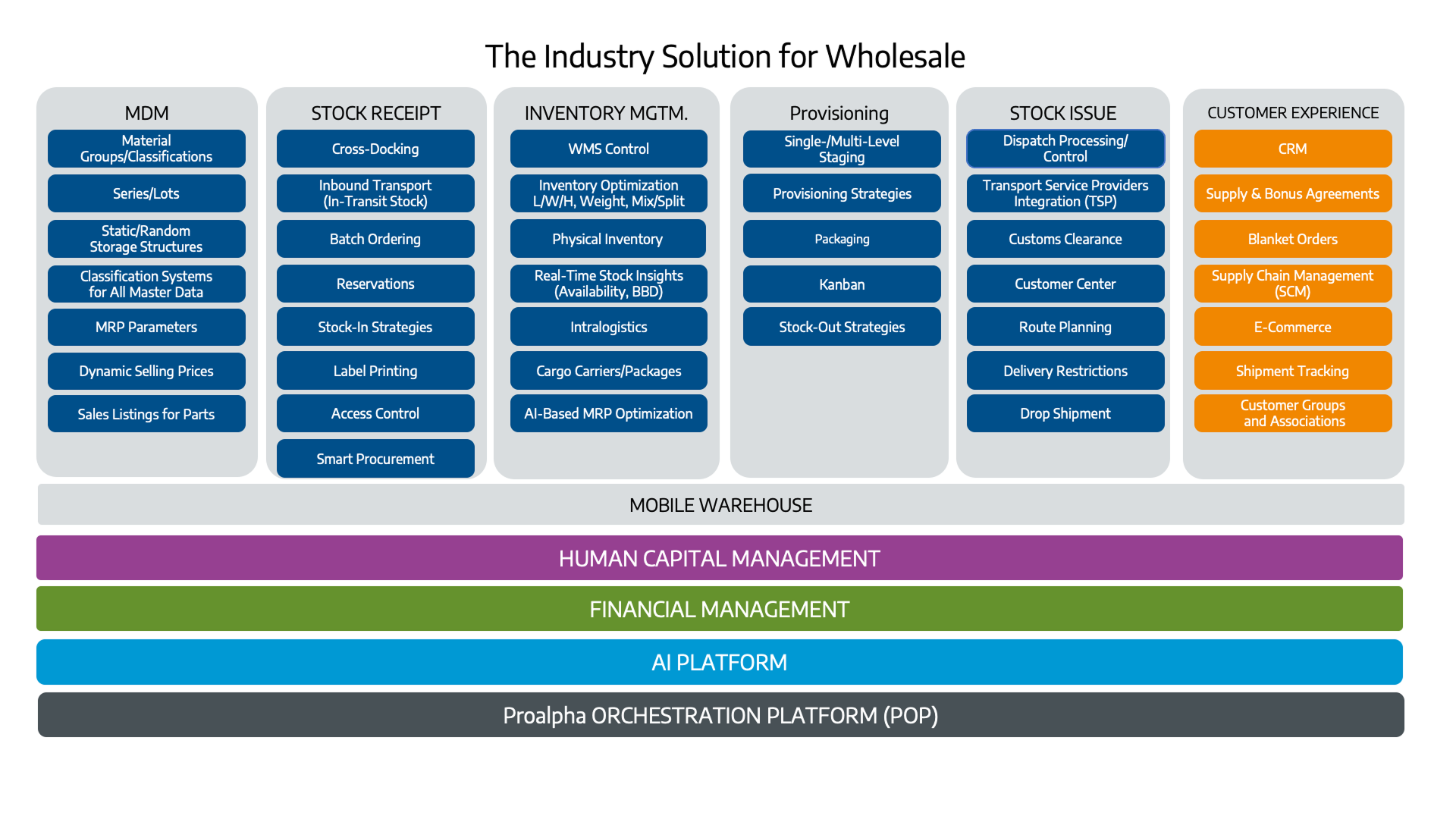 Infographic Industry solution for wholesale