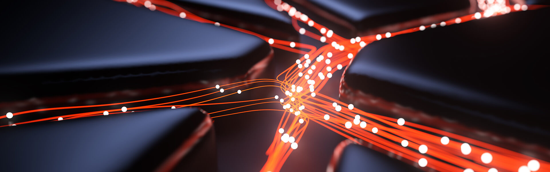 La fibre optique qui transporte l'information