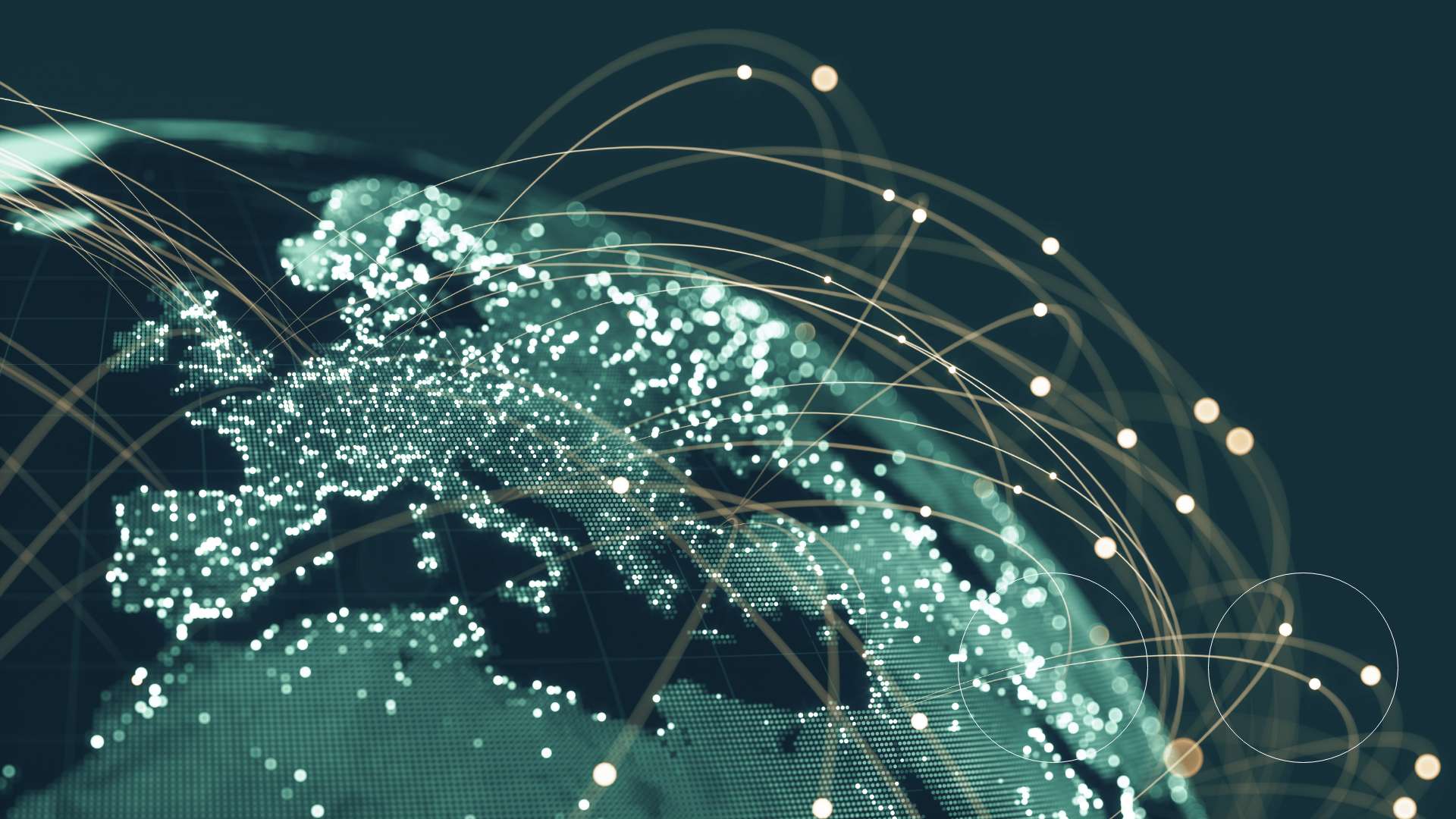 Mappemonde encerclée de fuseaux horaires